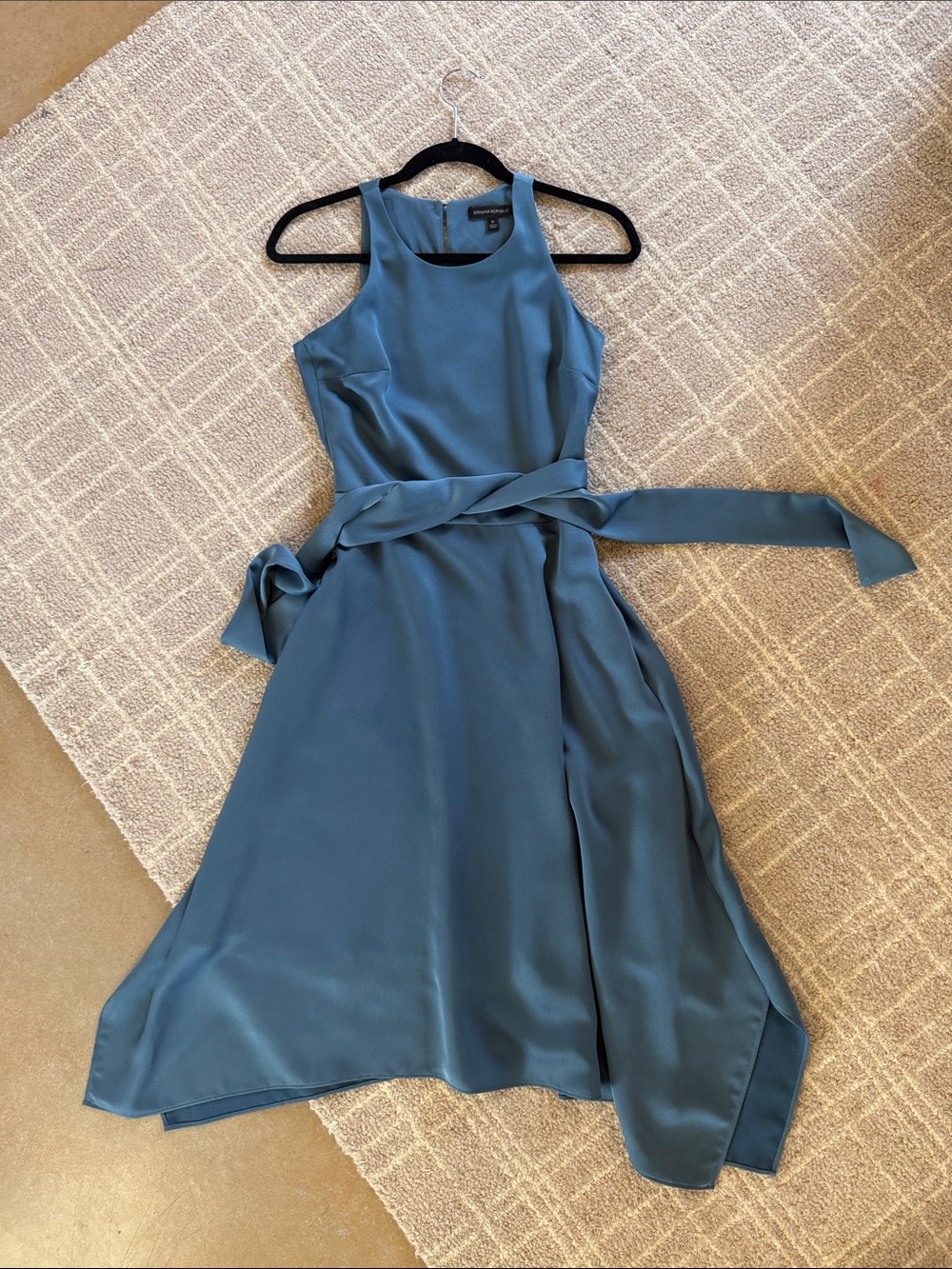 Banana Republic Satin Midi Dress with Waist Tie